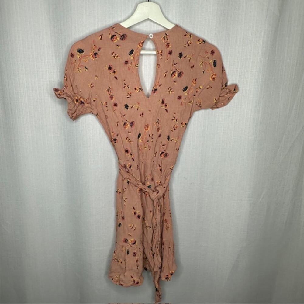 Faithfull The Brand Pink Floral Gauze Mini Dress - Picture 4 of 4